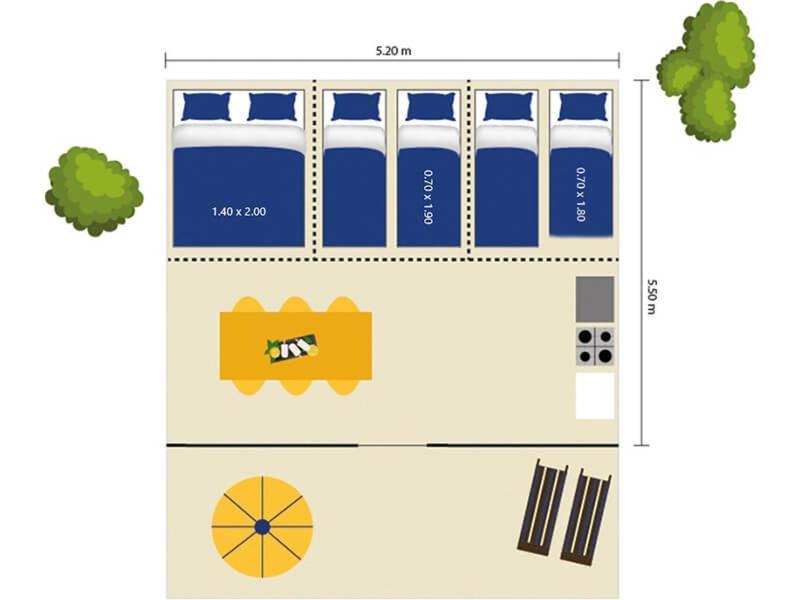 Easyatent Bungalow Tent Lanterna Červar-Porat Quarto foto